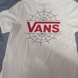 Vans White T-Shirt with Red Logo